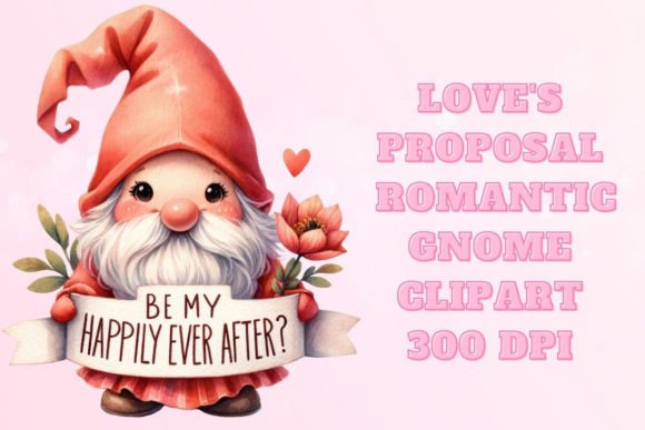 Download Love's Proposal - Romantic Gnome Clipart - Art Collection
