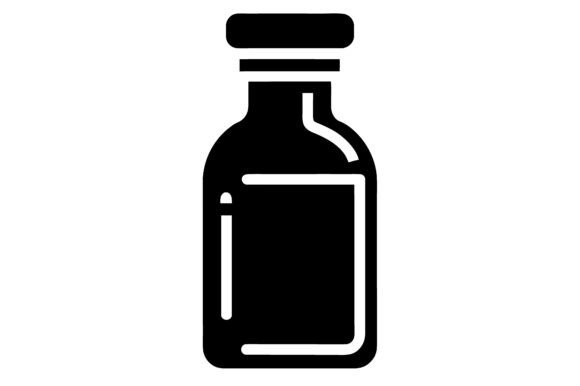 Download Liquid Medicine Bottle Black Line Art - Art Collection