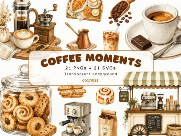 Download Coffee Watercolor Cliparts, Coffee Shop - Art Collection