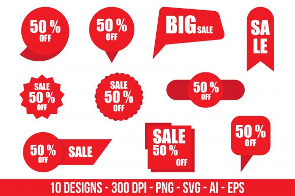 Download Discount Stickers Clipart Set. - Art Collection