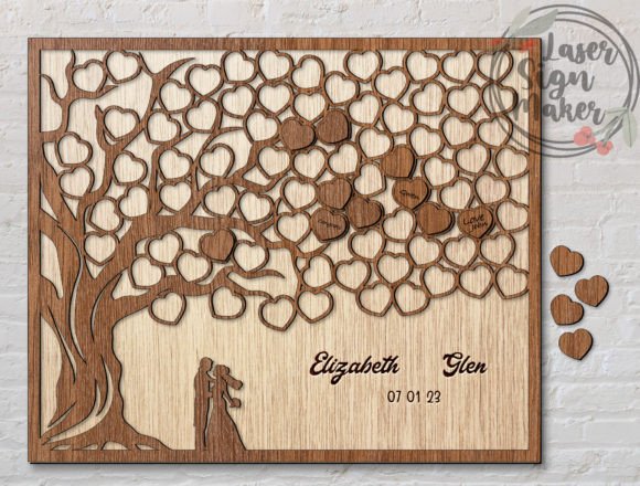 Download Heart Guest Book Wedding Tree of Love - Art Collection