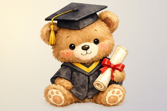 Download Whimsical Graduation Bear PNG Clipart - Art Collection