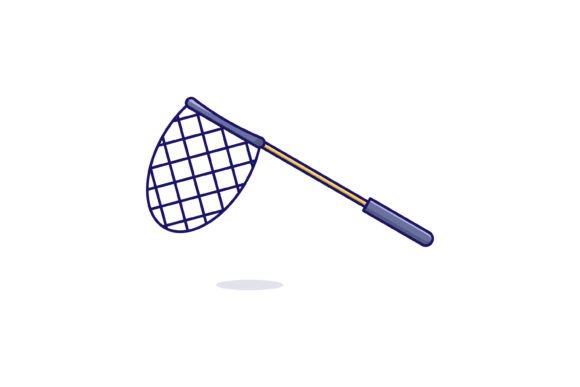 Download Fishing Net Cartoon Icon Vector. - Art Collection