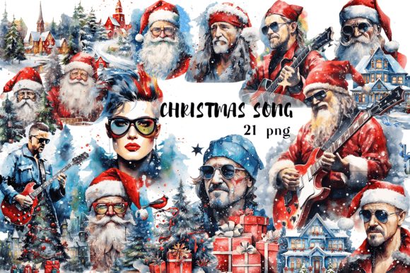 Download CHRISTMAS SONG Santa Music Clipart - Art Collection