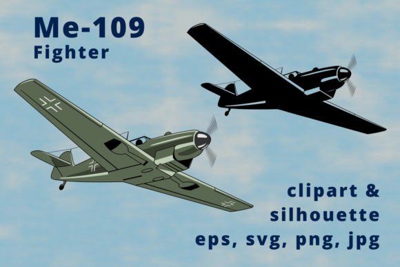Download Me 109 German Fighter Plane Clipart - Art Collection