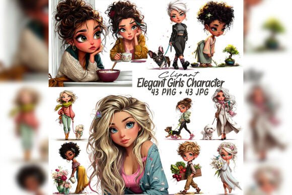 Download Whimsical Elegant Girl Watercolor Art - Art Collection