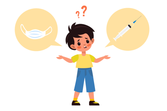 Download Choose Between Mask or Vaccine. Boy in Y - Vaccine Collection