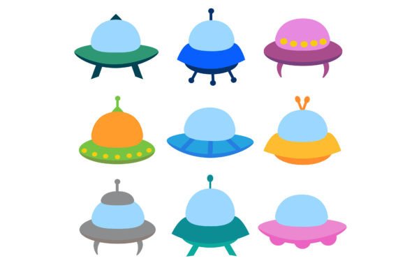 Download Alien Spaceship, Spacecrafts and UFO Set - Spaceship Collection