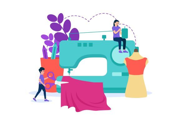 Download Tailor and Sewing Studio in Flat Design - Studio Collection