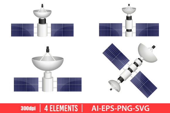 Download Satellite Clipart Set - Art Collection