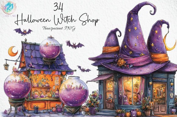 Download Halloween Witch Shop Clipart Bundle - Art Collection