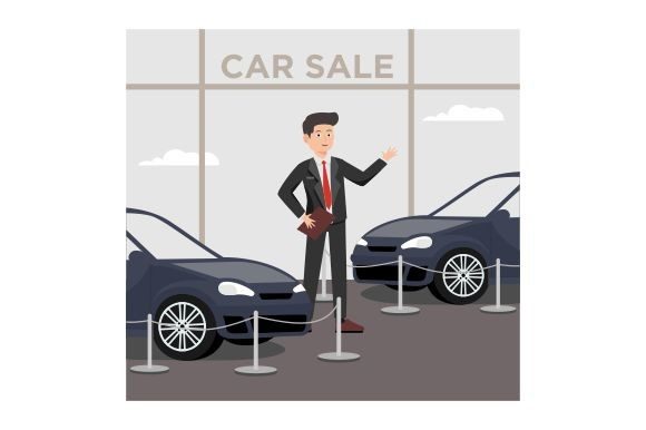 Download Car Dealership Showroom Flat Concept - Dealership Collection