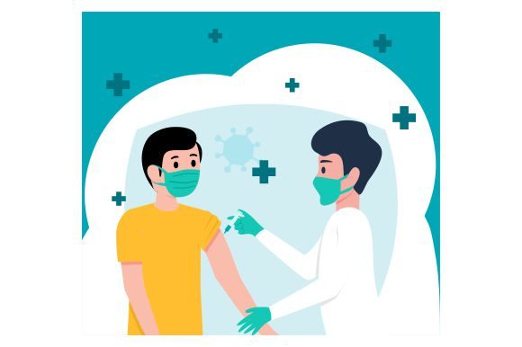Download Doctor Inject Vaccine Background Flat - Vaccine Collection