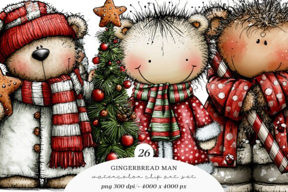 Download Whimsical Gingerbread Man Clipart - Art Collection