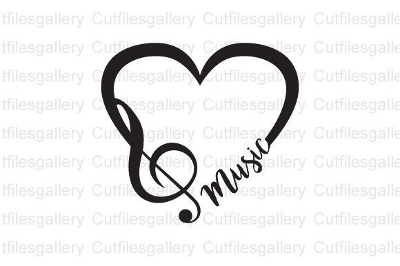 Download Heart Treble Clef SVG, Music Note SVG - Art Collection