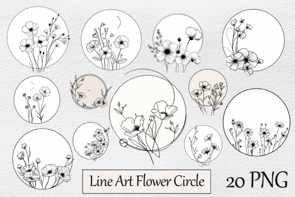 Download Line Art Flower Circle - Art Collection