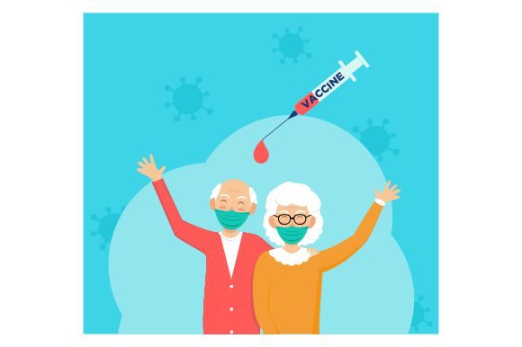 Download Vaccine for Elderly Concept Flat Design - Vaccine Collection