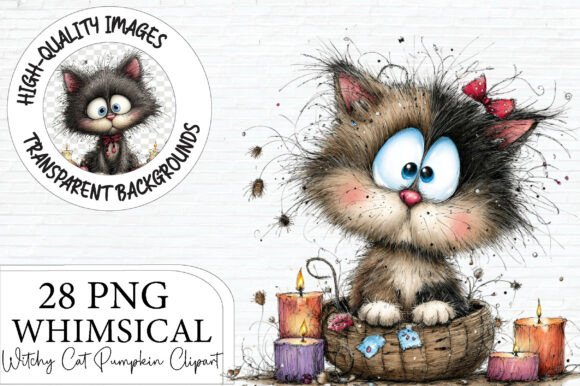 Download Witchy Cat Pumpkin Clipart - Art Collection