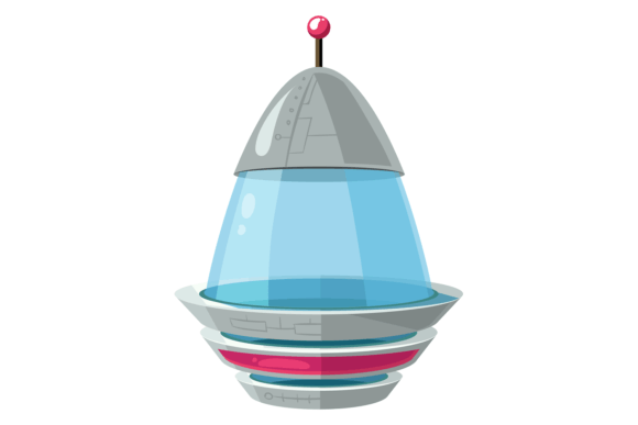 Download Alien Spaceship Cartoon Icon. Flying Ufo - Premium Resources
