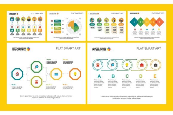 Download Colorful Infochart Diagrams Set for Pres - Art Collection